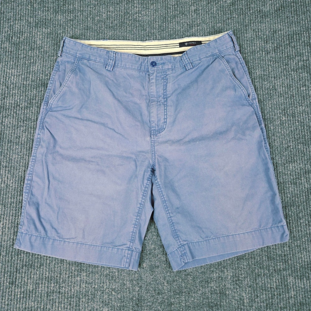 Cremieux Classics Mens Blue Chino Shorts Size 36 Cotton Flat Front 261051
